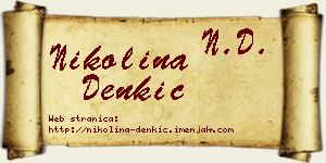 Nikolina Denkić vizit kartica